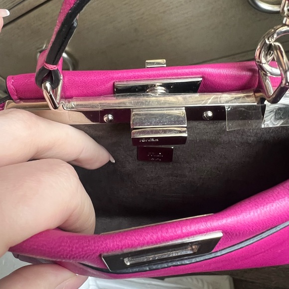 Fendi micro peekaboo fuchsia bag - Picture 11 of 14